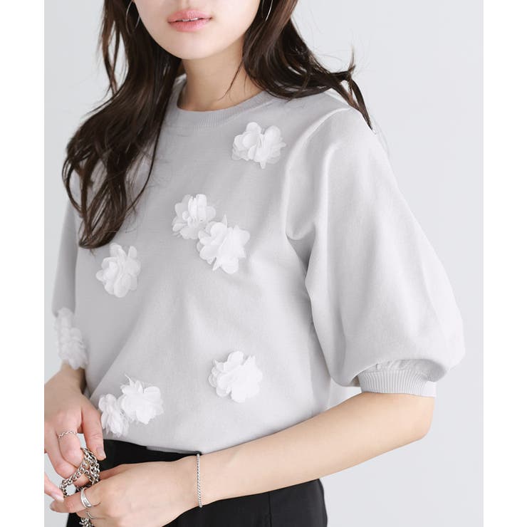 フラワーモチーフニット ニット フラワーモチーフ | Pierrot | 詳細画像17 