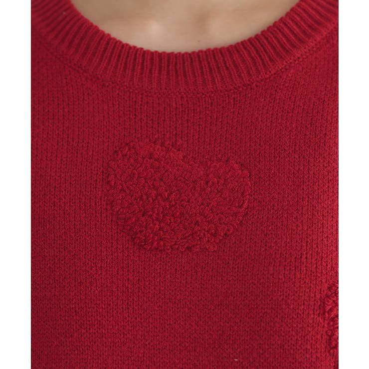 [ECLAM] ハートデザインジャカードニット ニット | Pierrot | 詳細画像3 