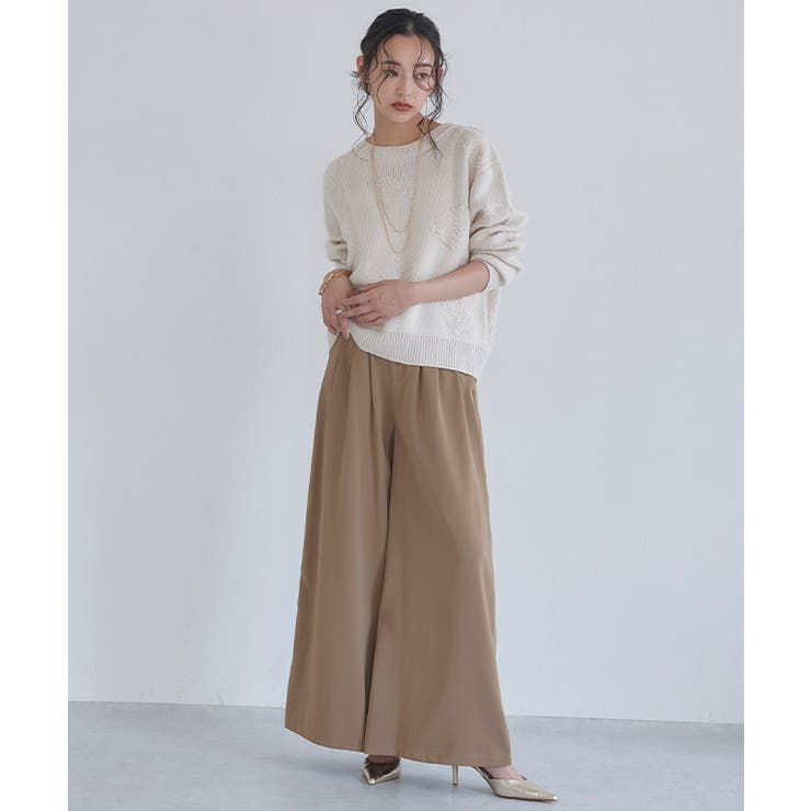 [ECLAM] ハートデザインジャカードニット ニット | Pierrot | 詳細画像15 