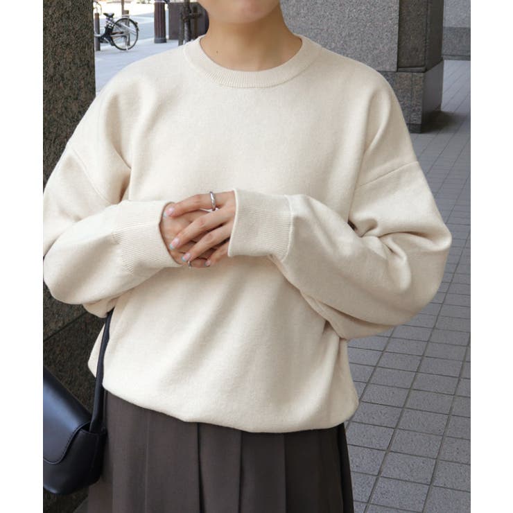 アイボリー | ボリュームスリーブニット ニット ボリュームスリーブ | Pierrot