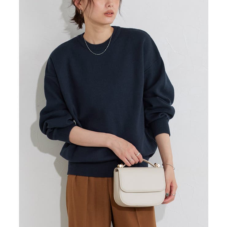 ネイビー | ボリュームスリーブニット ニット ボリュームスリーブ | Pierrot