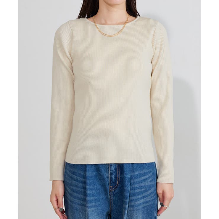 【コットンブレンド】ベーシックリブニット ニット リブ | Pierrot | 詳細画像8 