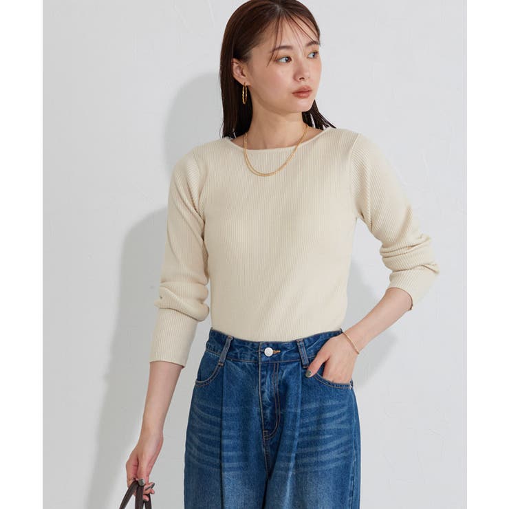 【コットンブレンド】ベーシックリブニット ニット リブ | Pierrot | 詳細画像15 