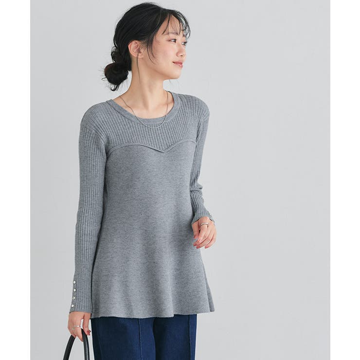 ビスチェ風ペプラムニット ニット ペプラム | Pierrot | 詳細画像13 