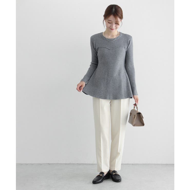 ビスチェ風ペプラムニット ニット ペプラム | Pierrot | 詳細画像18 