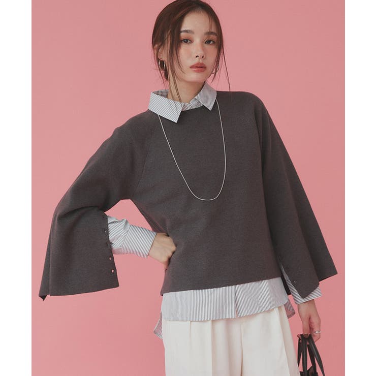 刺繍ストライプシャツ シャツ ストライプ | Pierrot | 詳細画像24 