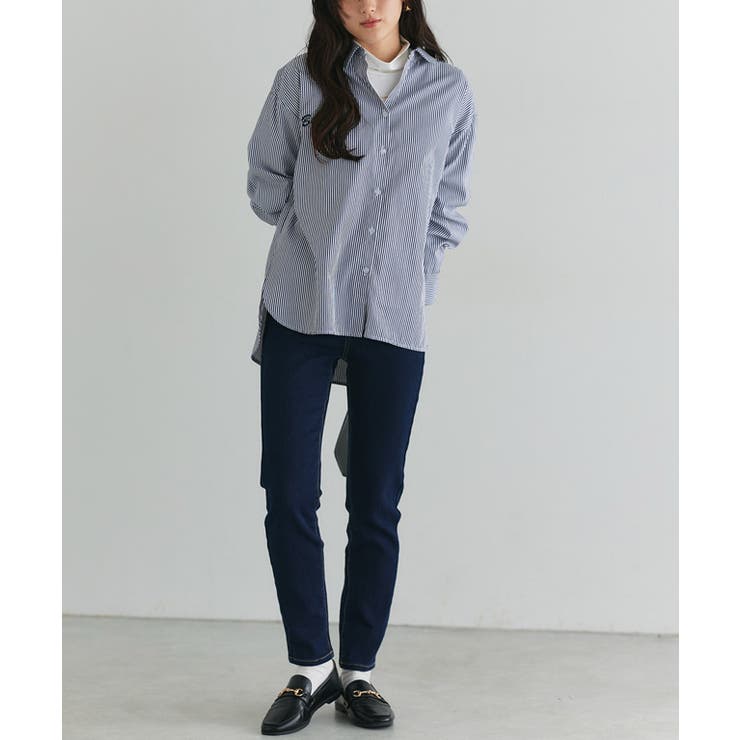 刺繍ストライプシャツ シャツ ストライプ | Pierrot | 詳細画像15 