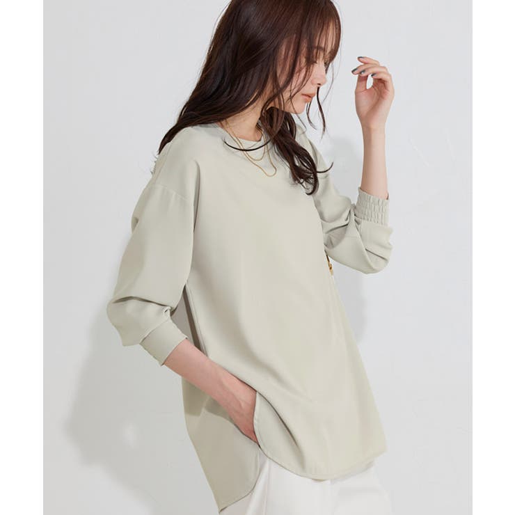 ライトグレージュ | 【イージーケア】ジョーゼットTブラウス ブラウス ジョーゼット | Pierrot