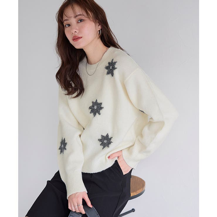 フラワー刺繍ニット ニット 刺繍 | Pierrot | 詳細画像19 