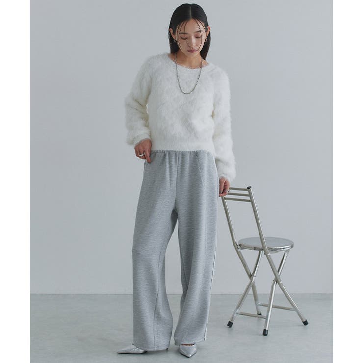 [ECLAM] フェザークロップドニット ニット | Pierrot | 詳細画像17 