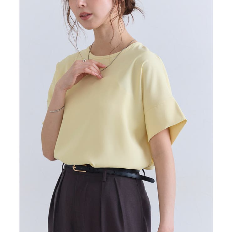 【イージーケア】ジョーゼットドルマンTブラウス 凹凸 シワ | Pierrot | 詳細画像29 