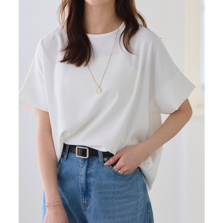 【イージーケア】ジョーゼットドルマンTブラウス 凹凸 シワ | Pierrot | 詳細画像20 