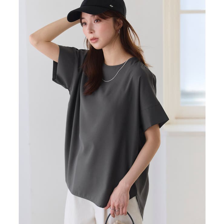 【イージーケア】ジョーゼットドルマンTブラウス 凹凸 シワ | Pierrot | 詳細画像25 