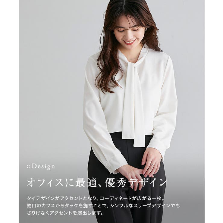 タイデザインTブラウス Tブラウス タイデザイン | Pierrot | 詳細画像6 