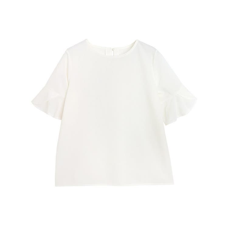 オフホワイト | チューリップスリーブTブラウス UVカット 接触冷感 | Pierrot