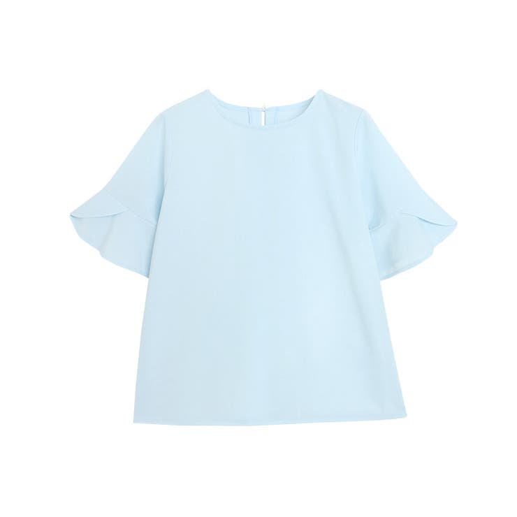 ライトブルー | チューリップスリーブTブラウス UVカット 接触冷感 | Pierrot