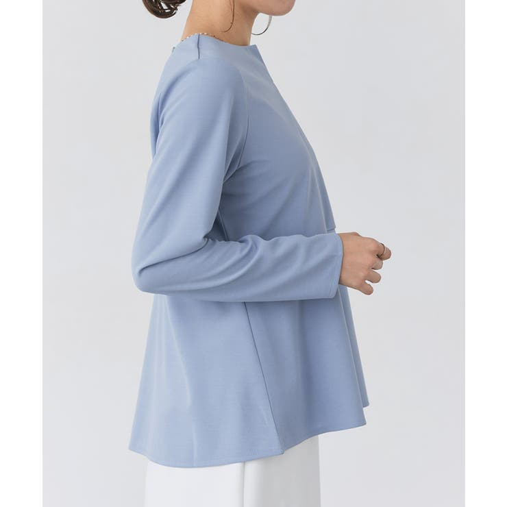 キーネックペプラムTブラウス Tブラウス カットジョーゼット | Pierrot | 詳細画像10 