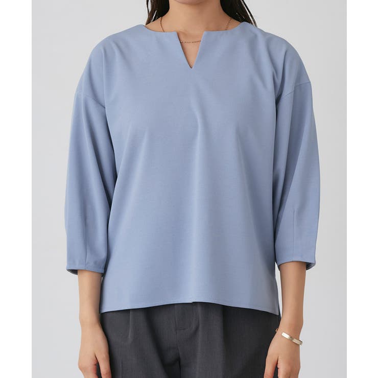 ランタンスリーブキーネックTブラウス Tブラウス カットジョーゼット | Pierrot | 詳細画像9 