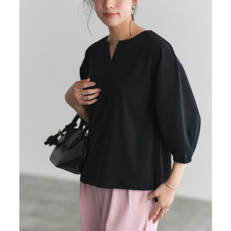 ランタンスリーブキーネックTブラウス Tブラウス カットジョーゼット | Pierrot | 詳細画像20 