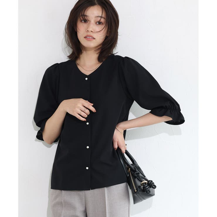 2wayパールボタンキャンディースリーブTブラウス Tブラウス カットジョーゼッ… | Pierrot | 詳細画像24 