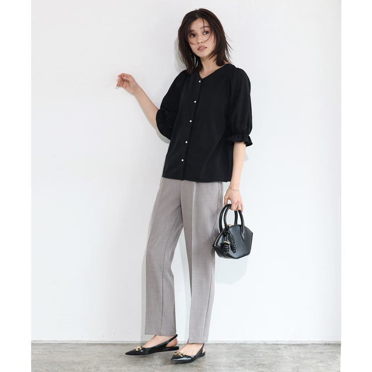 2wayパールボタンキャンディースリーブTブラウス Tブラウス カットジョーゼッ… | Pierrot | 詳細画像26 