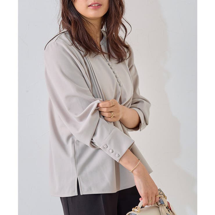 ピンタックデザインキーネックTブラウス ブラウス ピンタック | Pierrot | 詳細画像20 