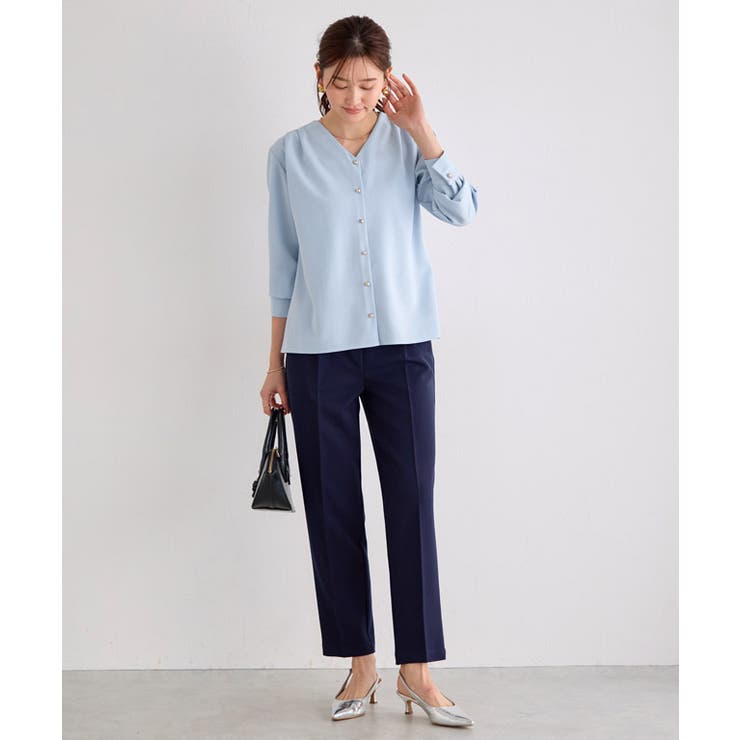 ゴールドボタンVネックTブラウス ブラウス Vネック | Pierrot | 詳細画像25 