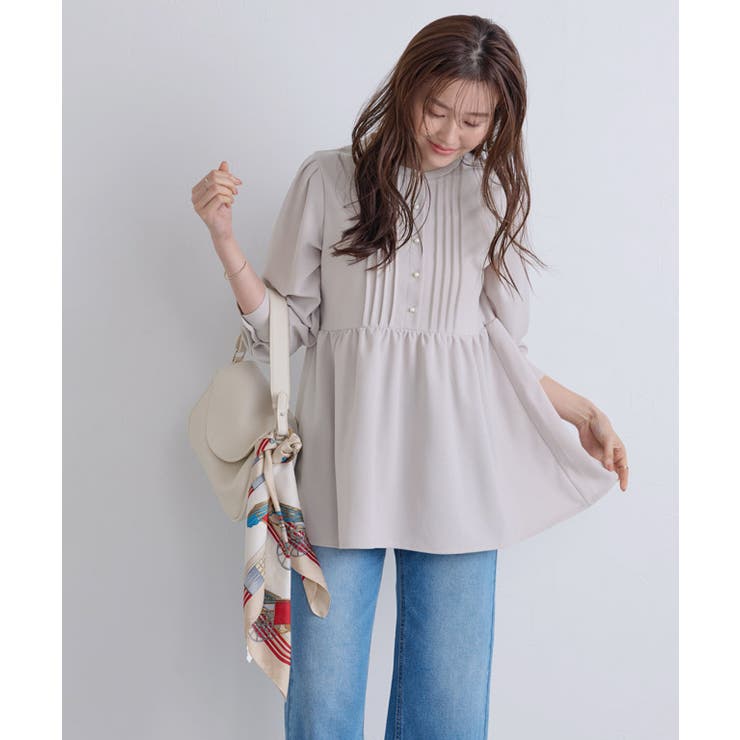 ピンタックパールフレアTブラウス ブラウス 伸縮性 | Pierrot | 詳細画像20 