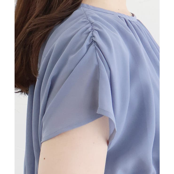 【機能インナー付き】ウエストシャーリングシフォンブラウス シフォンブラウス コー… | Pierrot | 詳細画像9 