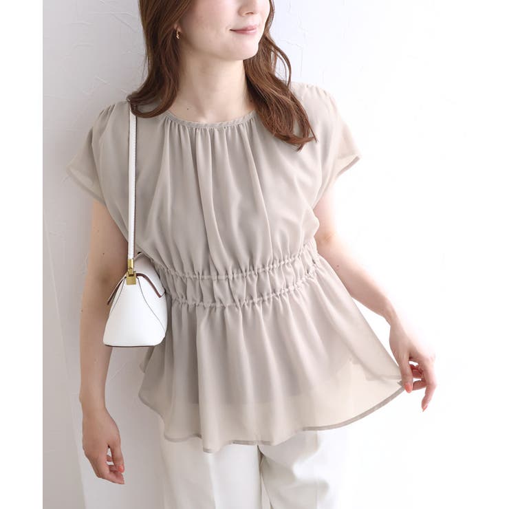 【機能インナー付き】ウエストシャーリングシフォンブラウス シフォンブラウス コー… | Pierrot | 詳細画像20 