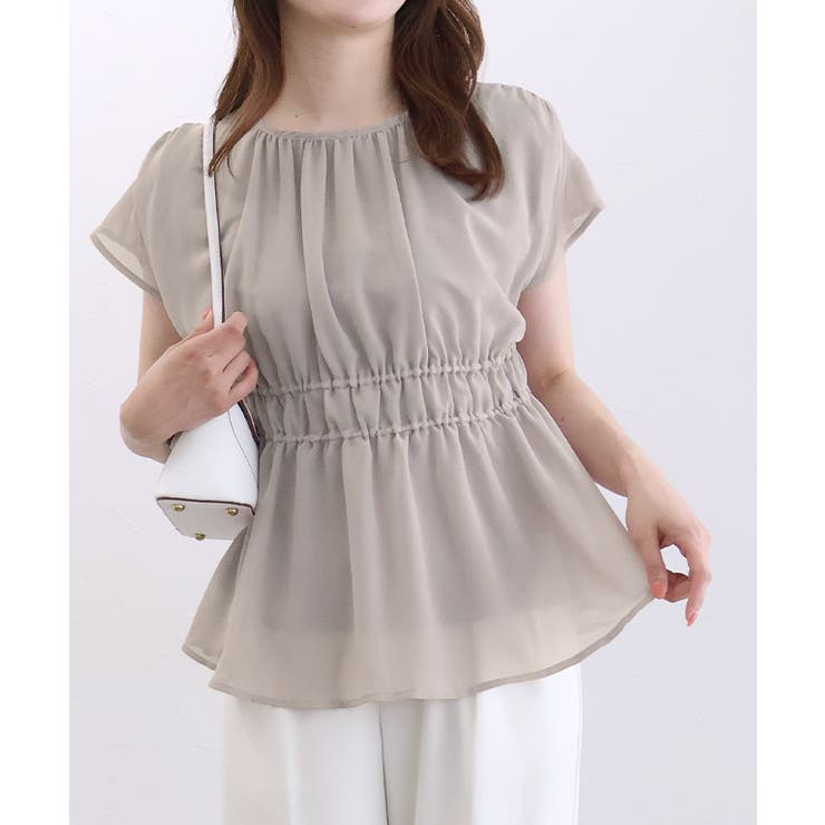 【機能インナー付き】ウエストシャーリングシフォンブラウス シフォンブラウス コー… | Pierrot | 詳細画像21 