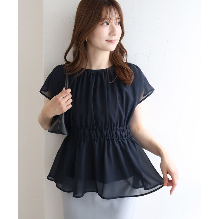 【機能インナー付き】ウエストシャーリングシフォンブラウス シフォンブラウス コー… | Pierrot | 詳細画像23 
