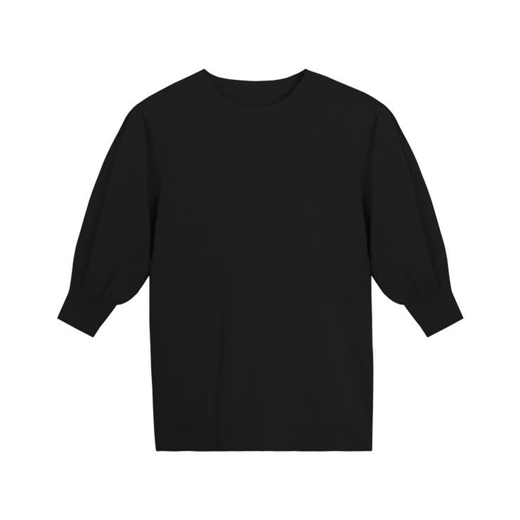 COUDRE 黒 パフスリーブ 半袖ニット COUDRE 黒 パフスリーブ 半袖ニット - メルカリ