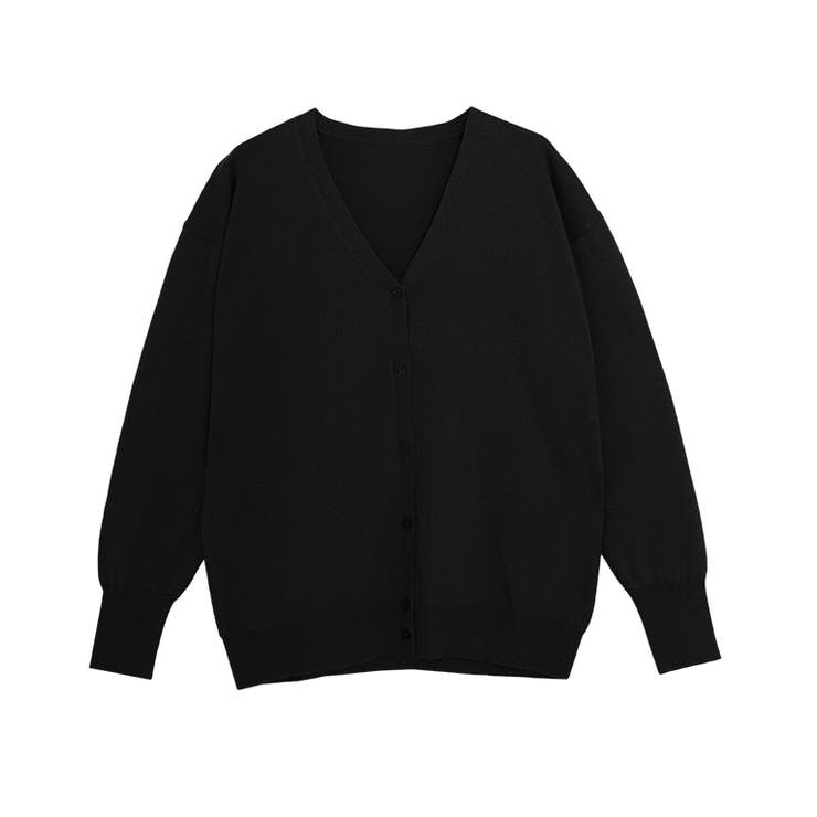 ブラック | 多機能ニットカーディガン カーディガン ニット | Pierrot