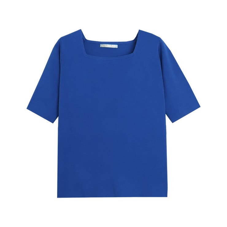 ロイヤルブルー | 多機能ニット5分袖トップス ニット ウォッシャブル | Pierrot