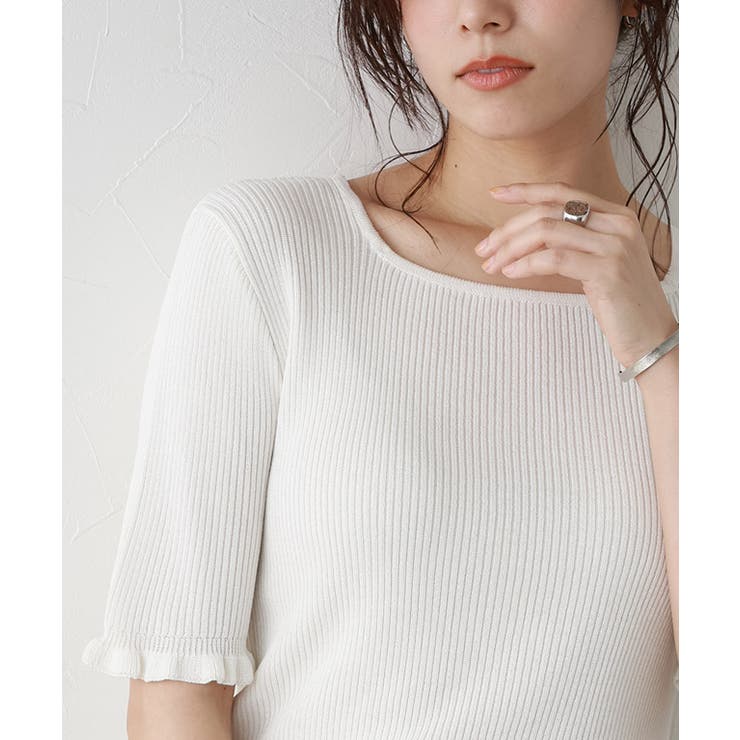 希少✨ドゥロワー 定価6.9万 ミラノ編みフリルスリーブニット 半袖 ネイビー 楽天市場】≪最終price！≫【返品不可】リネンタッチポロニット