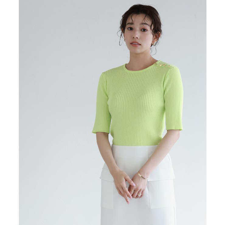 R-H377/美品 KRIZIA セーター ドロップショルダー リネン混 春夏秋 t2302-013433_1r.jpg