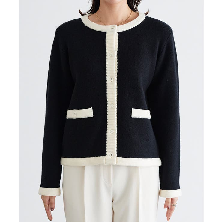 配色ニットジャケット ニット ジャケット | Pierrot | 詳細画像7 