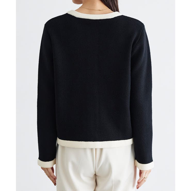 配色ニットジャケット ニット ジャケット | Pierrot | 詳細画像9 