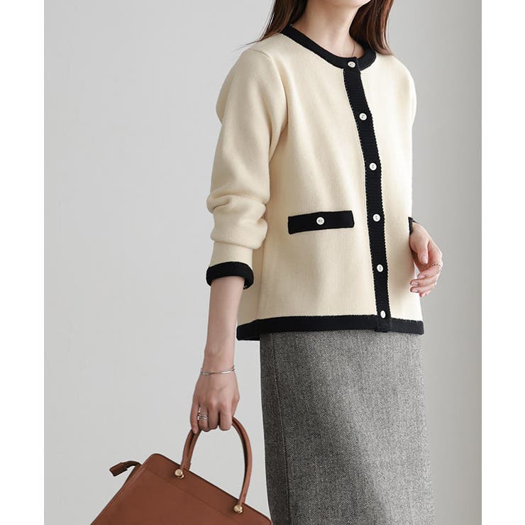 配色ニットジャケット ニット ジャケット | Pierrot | 詳細画像20 