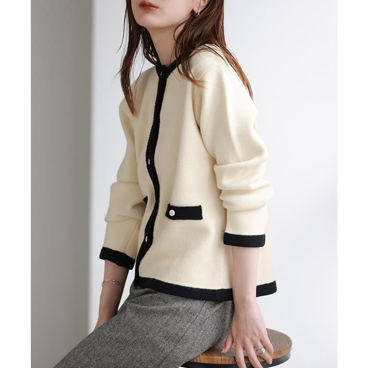 配色ニットジャケット ニット ジャケット | Pierrot | 詳細画像22 