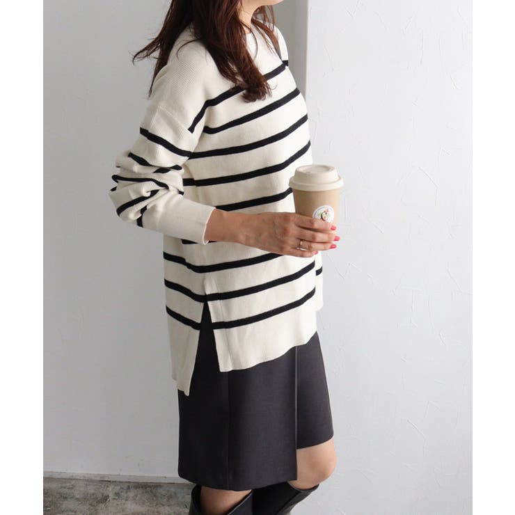 [吸湿発熱] 選べるネックサイドスリットニット ニット | Pierrot | 詳細画像28 