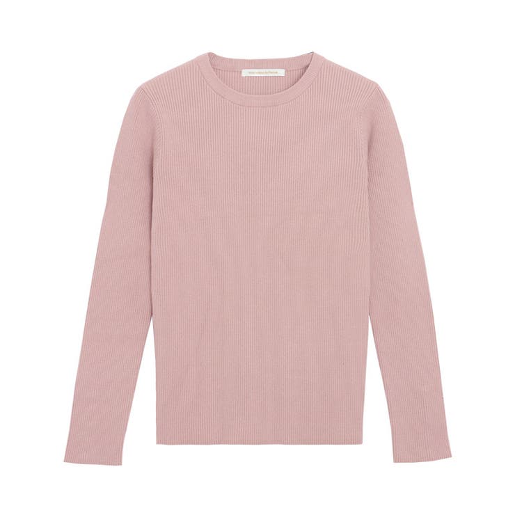 A/ピンク | 選べるデザイン袖ボタンリブニット ニット パール | Pierrot