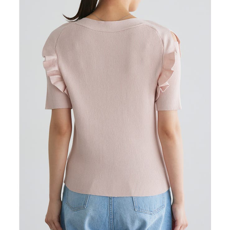 ショルダーカットフリルニット ニット フリル | Pierrot | 詳細画像9 