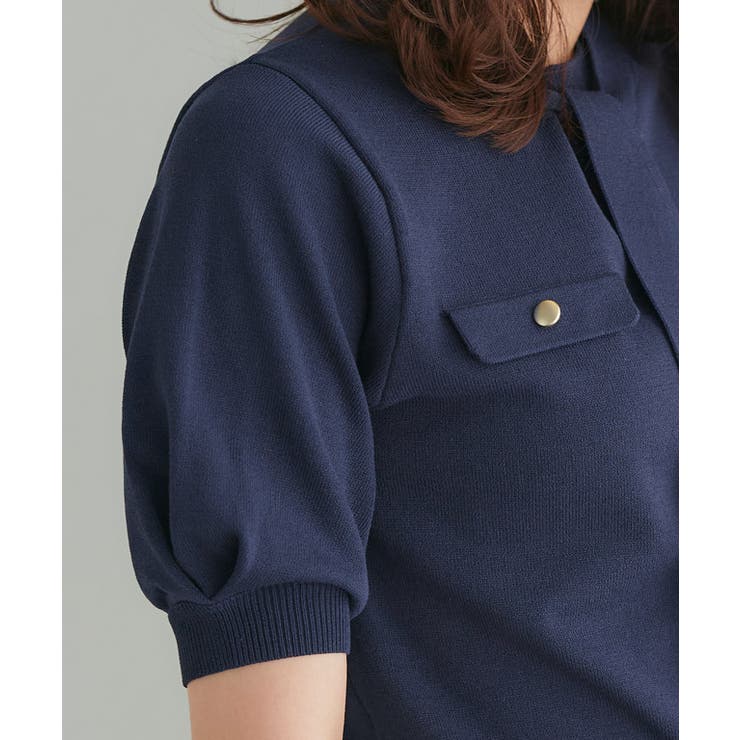 リネンタッチボウタイポケットニット ニット リネンタッチ | Pierrot | 詳細画像5 