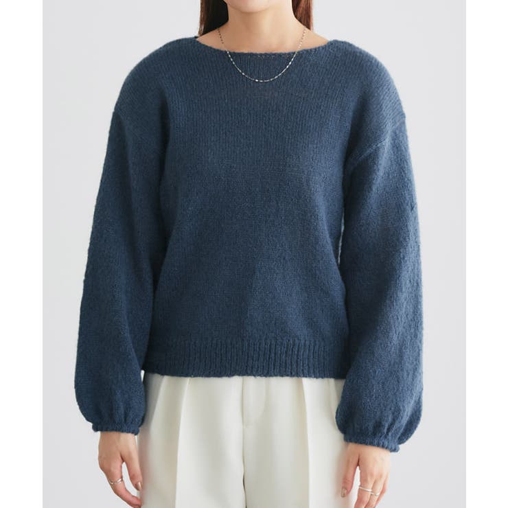 クロップドモヘアタッチニット モヘア クロップド丈[品番