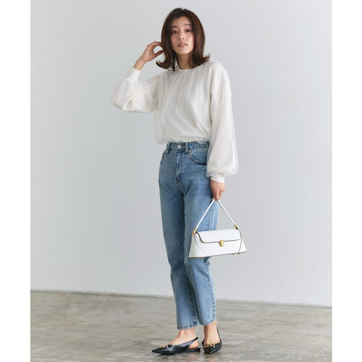 チュールレイヤードニット ニット レーヨン混 | Pierrot | 詳細画像18 