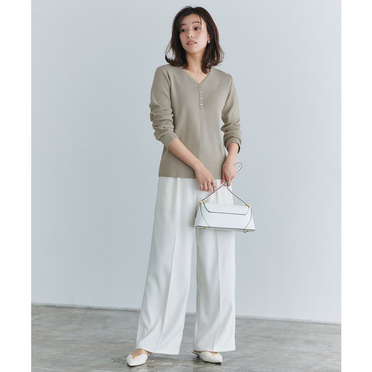 多機能ヘンリーVネックニットプルオーバー ニット Vネック | Pierrot | 詳細画像16 