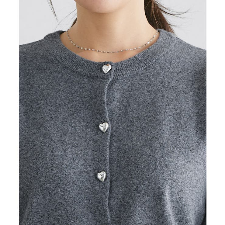 ハートボタンニットカーディガン カーディガン ニット | Pierrot | 詳細画像4 