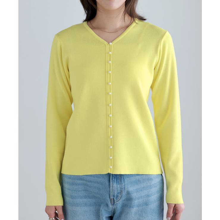 ちびパールアクセントカーディガン カーディガン ニット | Pierrot | 詳細画像5 